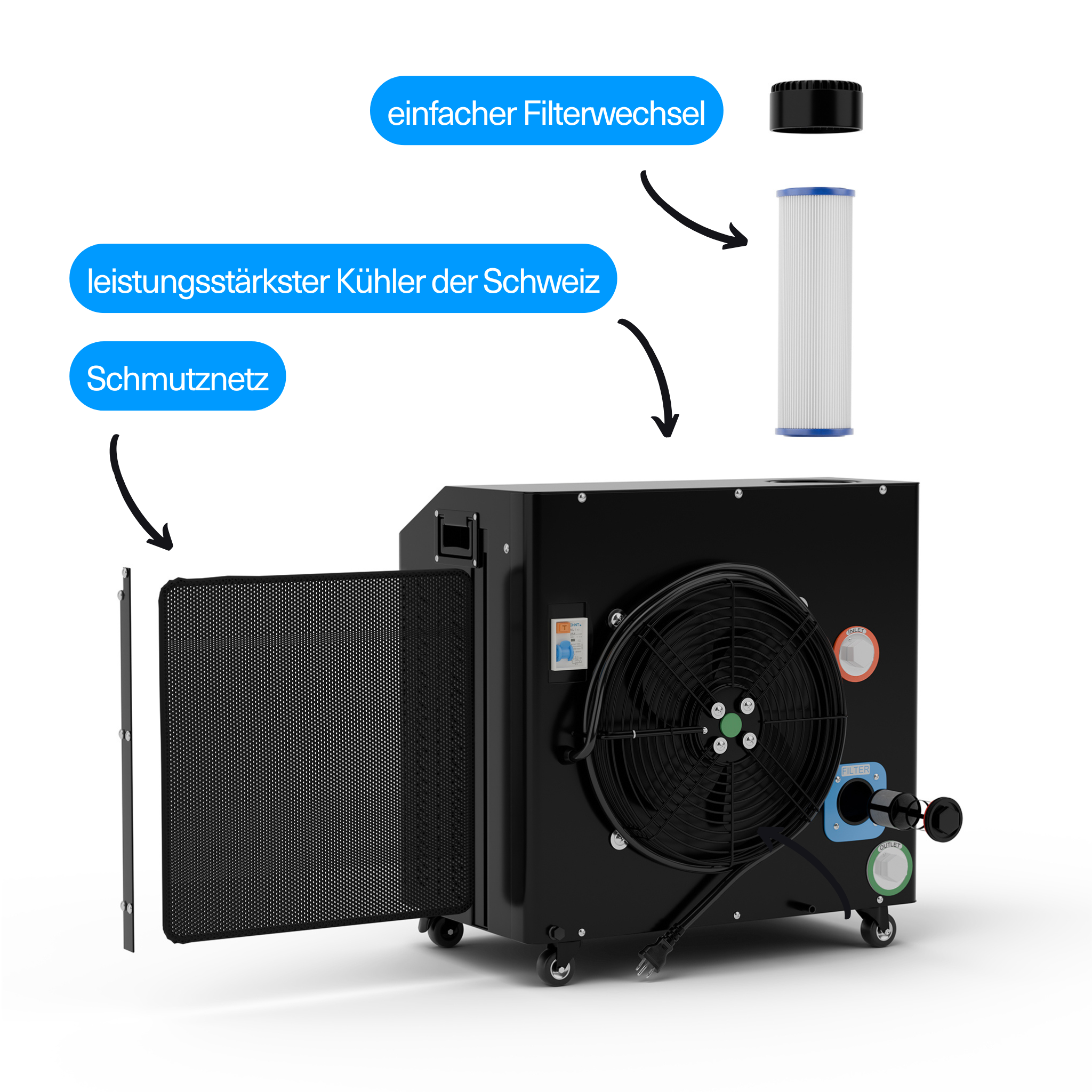 Arctic Plunge Eisbad Kühler PRO 1 PS Extended