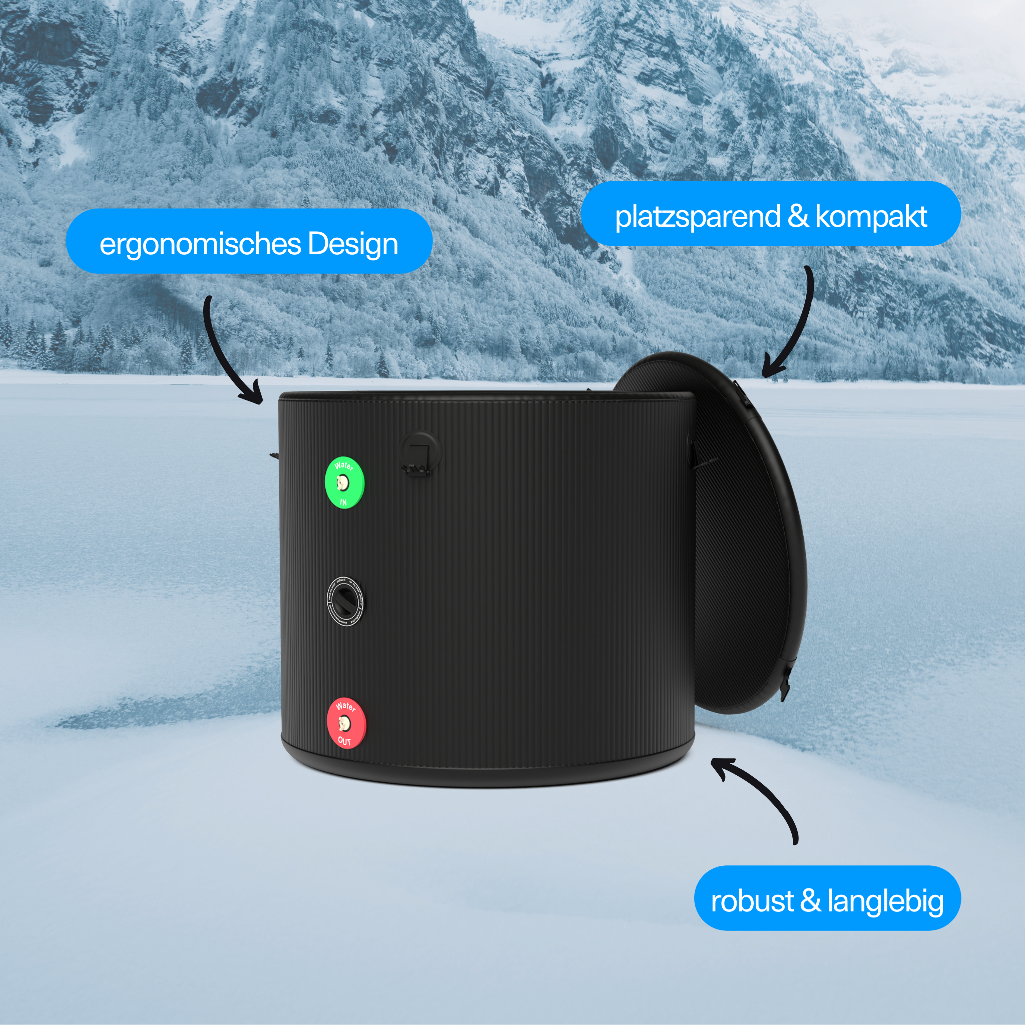 Vorteile Eisbad Portable Back