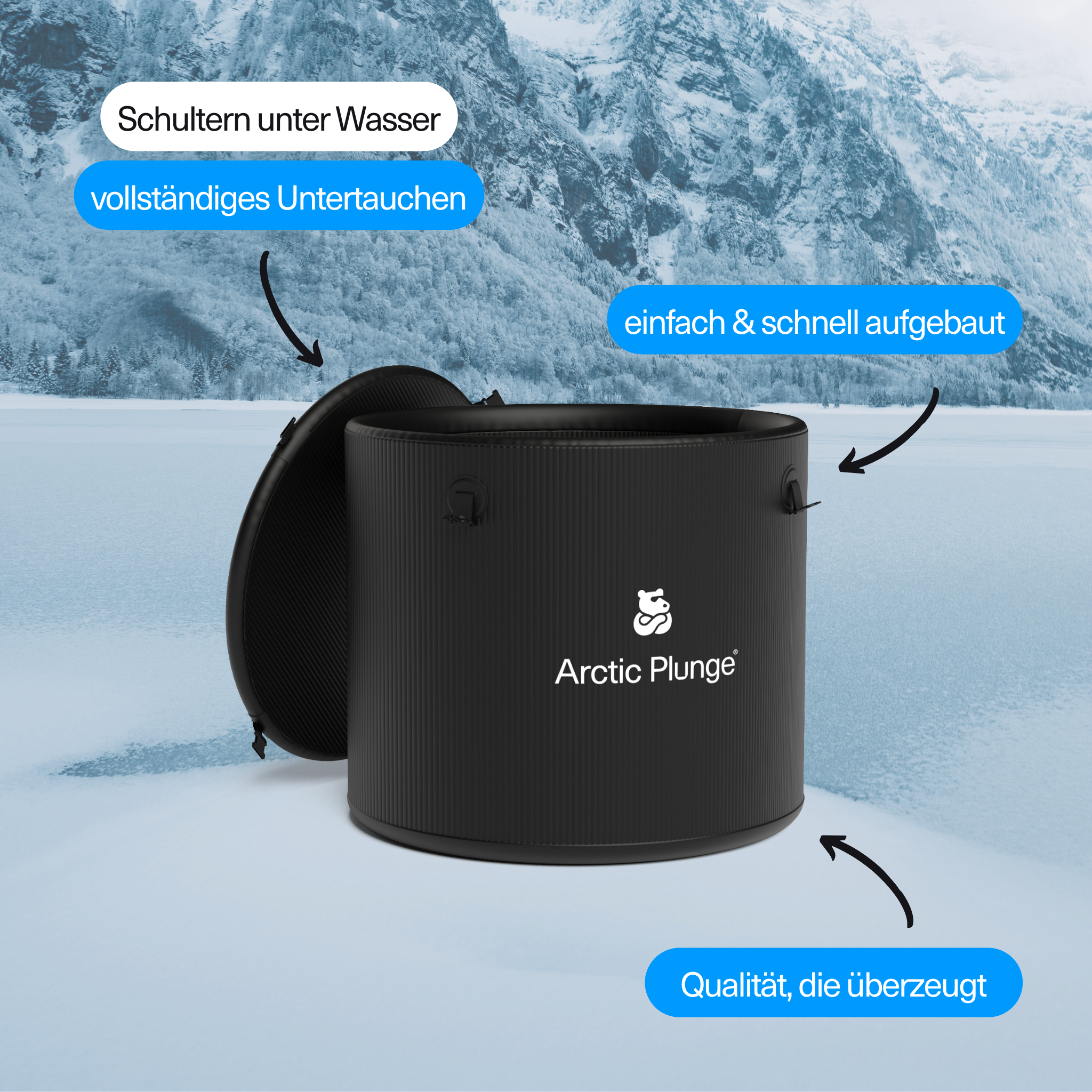 Vorteile Eisbad Portable Front