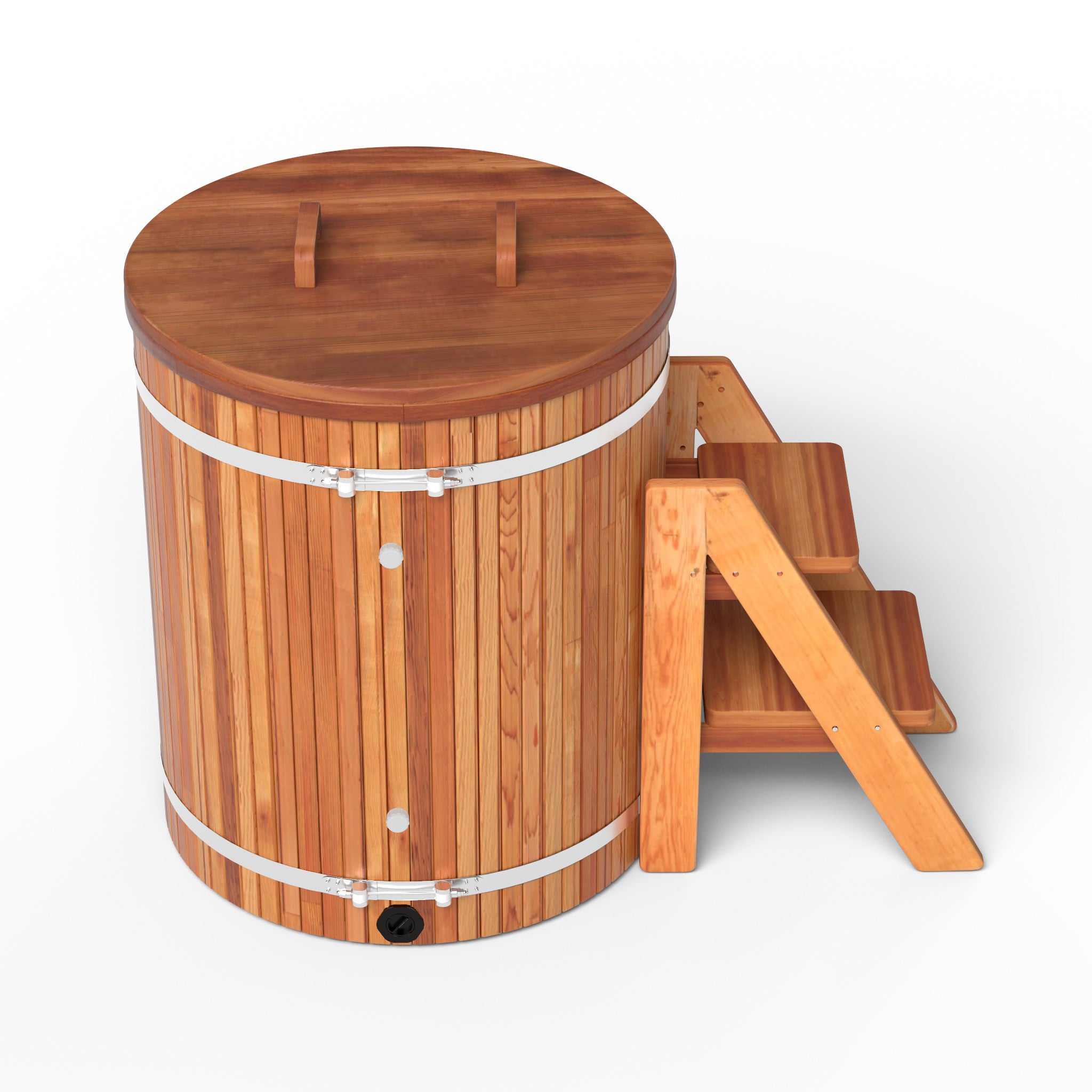 Arctic Plunge Eisbad Holzfass Rotzeder Deckel